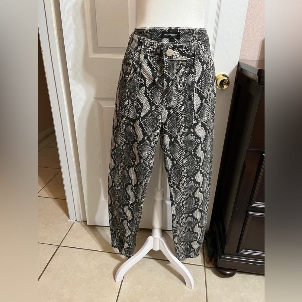 (20) Prosperity Snake print skinny jeans